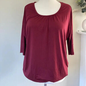 RAINBOW Round-neck Top with 4/3 sleeves size L